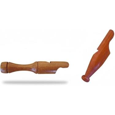 Imagem de Apito Inhambu Açu 09 + Apito Jacutinga 24 Pios em madeira profissionais