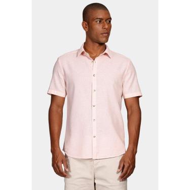 Imagem de Camisa Manga Curta Move Slim Linho Algodão Coral-Masculino