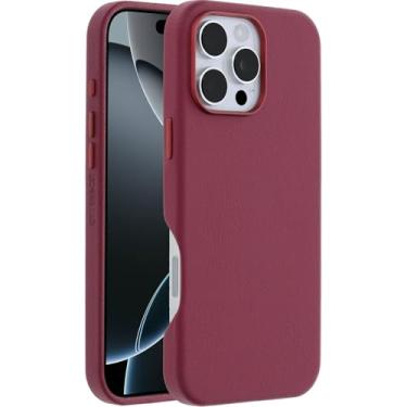 Imagem de OtterBox Capa de couro de cacto para Apple iPhone 16 Pro Max Symmetry Series - Embalagem sem varejo (Foxberry Pink)