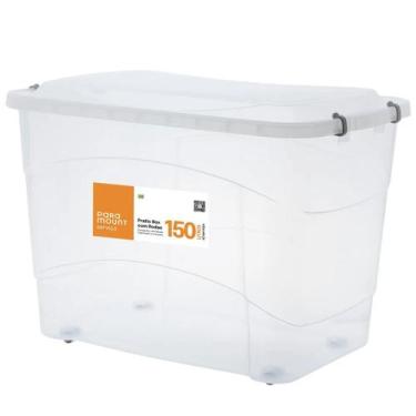 Imagem de Caixa Organizadora Plástica Pratic Box 150L Com Rodinha Para Mais Orga