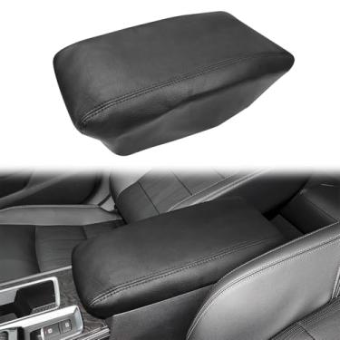 Imagem de RUIANTE Substituição da capa do console central para Nissan Altima 8ª geração 2019-2025, capa protetora de substituição de apoio de braço de couro acessórios de carro (preto, apenas peça de couro)