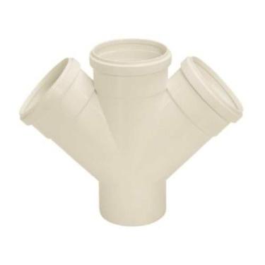 Imagem de Junção Esgoto Dupla 75x75mm Pvc Branca - Amanco