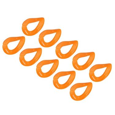 Imagem de Generic Anéis de elos de acrílico, ganchos C de ligação rápida de 23 mm para corrente de bolsa, artesanato, laranja, 48 peças