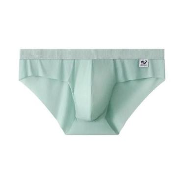 Imagem de Nova chegada cuecas masculinas de seda gelo sem costura respirável cal