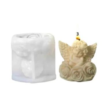 Imagem de Molde De Silicone 3D DIY Para Vela Em Forma De Flor De Anjo Para Menin