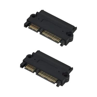 Imagem de WYTUDTE Adaptador SATA para SATA HDD, 22 pinos (7+15) macho para extensor fêmea de 22 pinos para HDD de 2,5 polegadas, adaptador conversor SATA, conector Slimline