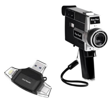 Imagem de BoxWave Dispositivo inteligente compatível com gravador de vídeo digital Camp Snap CS-8 - leitor de cartão SD AllReader, leitor de cartão microSD SD Compact USB - Preto