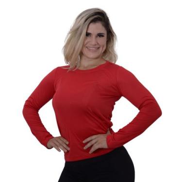 Imagem de Camiseta Manga UV50+ Longa Feminina Dry Fitness Segunda Pele - FR Moda