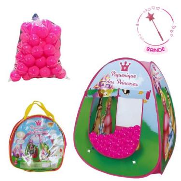 Imagem de Toca Barraca Infantil Dobrável Menina Tenda Princesa + Varinha - DM To