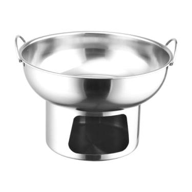 Imagem de SiaBiced Panela de aço inoxidável tradicional, leve e portátil, utensílio de cozinha chinês pequeno para fondue e sobremesas, ideal para piqueniques cozinha, 20cm