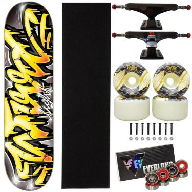 Imagem de Skate Wood Light Fiberglass 8.0 Roda Faith 56mm Everlong 15-Masculino