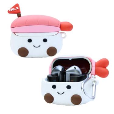 Imagem de Capa Protetora Nerdcase Compatível com Samsung Galaxy Buds 3, Buds 3 Pro, Buds3 Fe, Nigiri Sushi