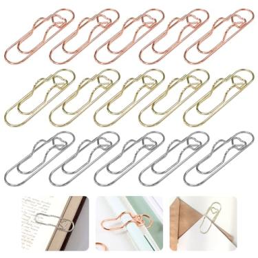 Imagem de huoflame 15 peças de clipes de caneta de metal para cadernos, clipes de suporte de caneta dourado prata ouro rosa para papéis planejadores, diários, acessórios de clipe de lápis portátil fino