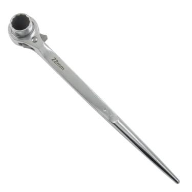 Imagem de HARSKIYER Chave catraca para andaime, 19 mm x 22 mm (3/4 x 7/8 polegadas), soquete reversível de extremidade dupla de 12 pontos, chave catraca de aço carbono para andaimes, manutenção automotiva e