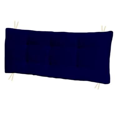Imagem de Almofada Futon 110 cm x 35 cm para cadeira e banco estampada - Varias Estampas - Futon grande Moderna(liso azul marinho)