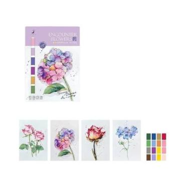 Imagem de Livro De Pintura Em Aquarela Portátil Para Crianças Com Pincel, 4 Folh