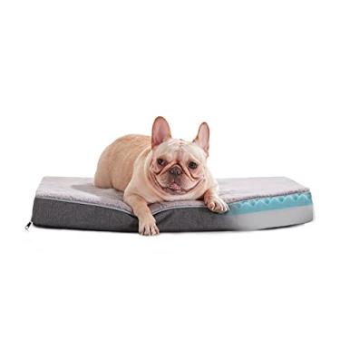 Imagem de WATANIYA PET Camas médias para cães médios, cama de espuma viscoelástica para cães, cama ortopédica para cães pequenos com capa lavável e forro impermeável, cama de pelúcia para filhotes com fundo