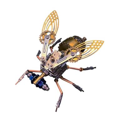 Imagem de Steampunk Metal Inseto Mecânico Steampunk Escultura Steampunk Mecânica Inseto Mecânico Mecânico 3D Kits de Quebra-Cabeça de Metal Steampunk para Adultos (Mosca de Frutas Mecânica)