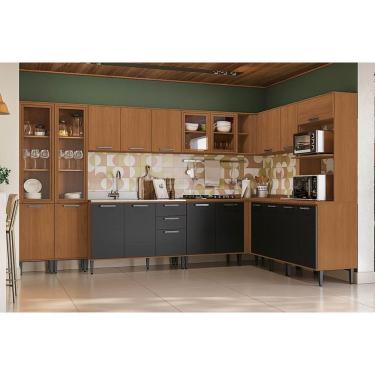 Imagem de Cozinha Modulada Kappesberg 14 Peças Linna C14P12 Canela/Grafite