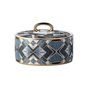 Imagem de SGeneE Açucareiro para café, açucareiro, cerâmico, açucareiro, com tampa, açucareiro granulado branco, tigela de açúcar doméstica, tigela selada multiuso, pote de doces