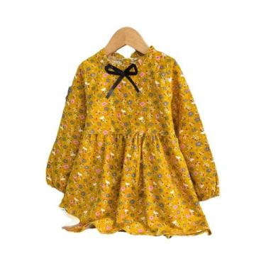 Imagem de Vestido Casual Floral Para Meninas, Roupas De Princesa Para Crianças D