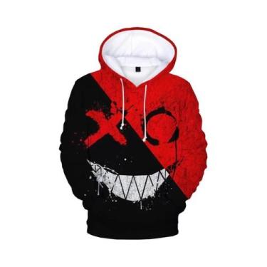 Imagem de Hoodie 3D Impresso Com Rosto Sorridente Do Diabo Para Homens E Mulhere