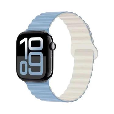 Imagem de Pulseira Esportiva Magnética De Silicone 42mm 44mm 45mm 46mm 49mm Para