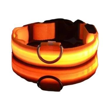 Imagem de Coleira LED Para Cães Com Luz Piscante Que Brilha No Escuro, Para Pass