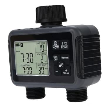 Imagem de Marhynchus Temporizador de Irrigação Inteligente, Temporizador de Irrigação Com Saídas Duplas Com Atraso de Chuva e Display LED para Jardim, Gramado, Quintal, de Rega por Gotejamento