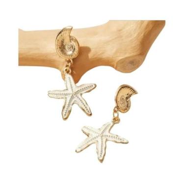 Imagem de Brincos De Estrela-do-mar Verde Com Pingente De Cristal Para Mulheres,