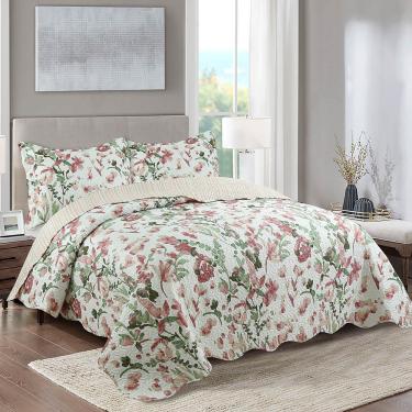 Imagem de Kit Cobre Leito Colcha Casal Boutik Dupla Face - Duda