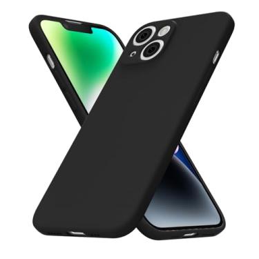 Imagem de uvcoat Capa de silicone para iPhone 14 Plus, capa fina de gel de borracha macia para mulheres e meninas, linda capa de telefone TPU fosco com proteção total da câmera, design simples minimalista