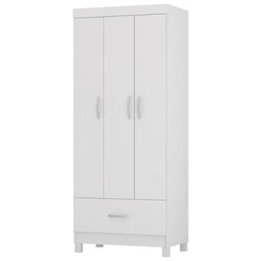 Imagem de Guarda Roupa Solteiro 03 Portas 31060 Branco Demobile Branco - DEMÓBIL