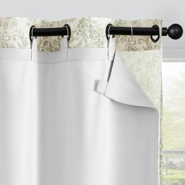 Imagem de Forros de cortina Blackout Jinchan para quarto 213x208cm em branco