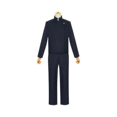 Imagem de Fantasia Cosplay Masculina Gojo Satoru, Uniforme De Escola Secundária,