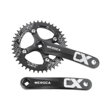 Imagem de Conjunto De Pedivela De Bicicleta MTB Em Liga De Alumínio Preto 104BCD