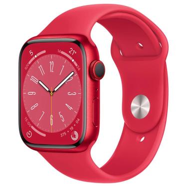 Imagem de Apple Watch Series 8 GPS Caixa (PRODUCT)RED de alumínio 45 mm Pulseira Esportiva (PRODUCT)RED