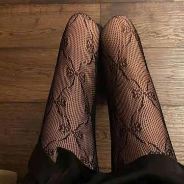 Imagem de Meia Calça Arrastão Desenhada Com Estampas Inverno Moda Feminina - Lik