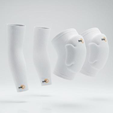 Imagem de Kit Vôlei Joelheira + Manguito Longo TM7 Proteção e Performance-Unissex