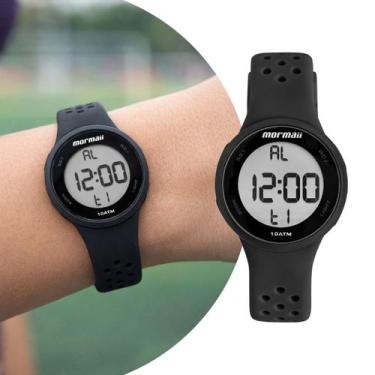 Imagem de Relógio Feminino Digital de Pulso Preto Mini Pequeno com Pulseira de S