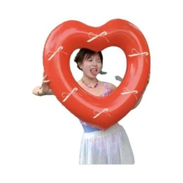 Imagem de Balão De Coração De 40 Polegadas Em Filme De Alumínio Com Laço, Acessó