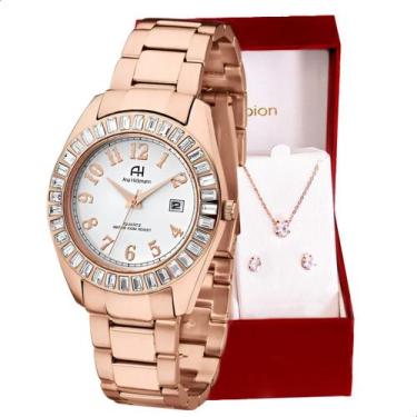 Imagem de Relógio Champion Ana Hickmann Analógico Prova D'Água Aço Rosé AH20131Z