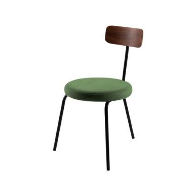 Imagem de Cadeira para Sala de Jantar Escritório Decorativa Estofada Base em Aço