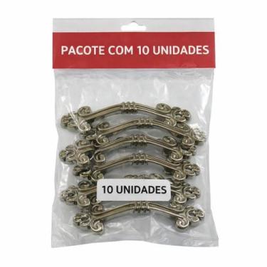 Imagem de Mini Puxador Curvo Clássico 5cm Kit 10 Unidades para Caixa, Gaveta e A