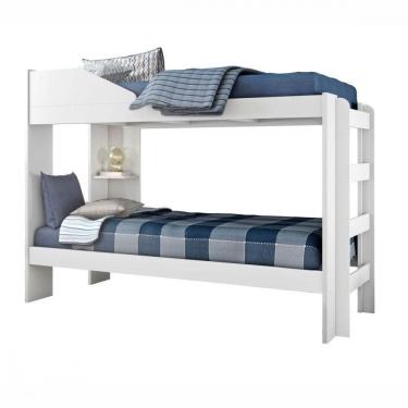 Imagem de Beliche Indy Simples Solteiro Conquista Móveis Branco