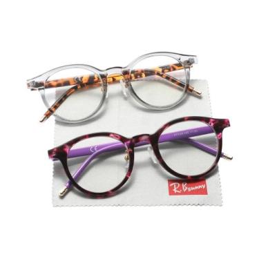 Imagem de Óculos De Leitura Unissex Com Lentes Transparentes 2PCS Óculos Redondo