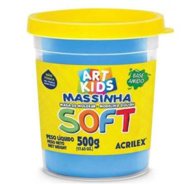 Imagem de Massa para Modelar Soft Azul 500g Acrilex