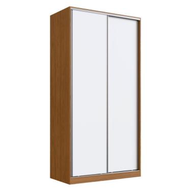 Imagem de Guarda Roupa Solteiro Rc2005 Mdf 2 Portas 120 Cm Freijó Natura Branco Novam