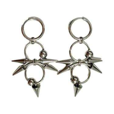 Imagem de Brincos Femininos Punk Góticos De Tigre Com Cravos Em Aço Inoxidável, 