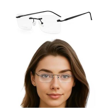 Imagem de Oculos Feminina Sem Aro Flutuante Balgriff Leve Haste Mola, Unico, Pre
